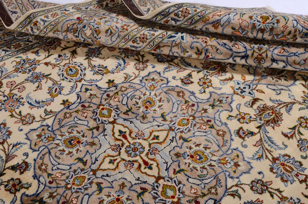 Alfombra persa - Keshan - 342 x 243 cm - beige