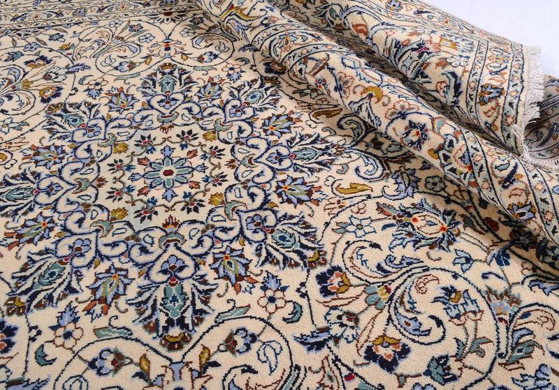 Alfombra persa - Keshan - 323 x 231 cm - beige
