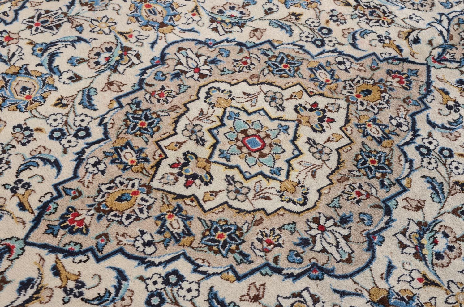 Alfombra persa - Keshan - 300 x 198 cm - beige