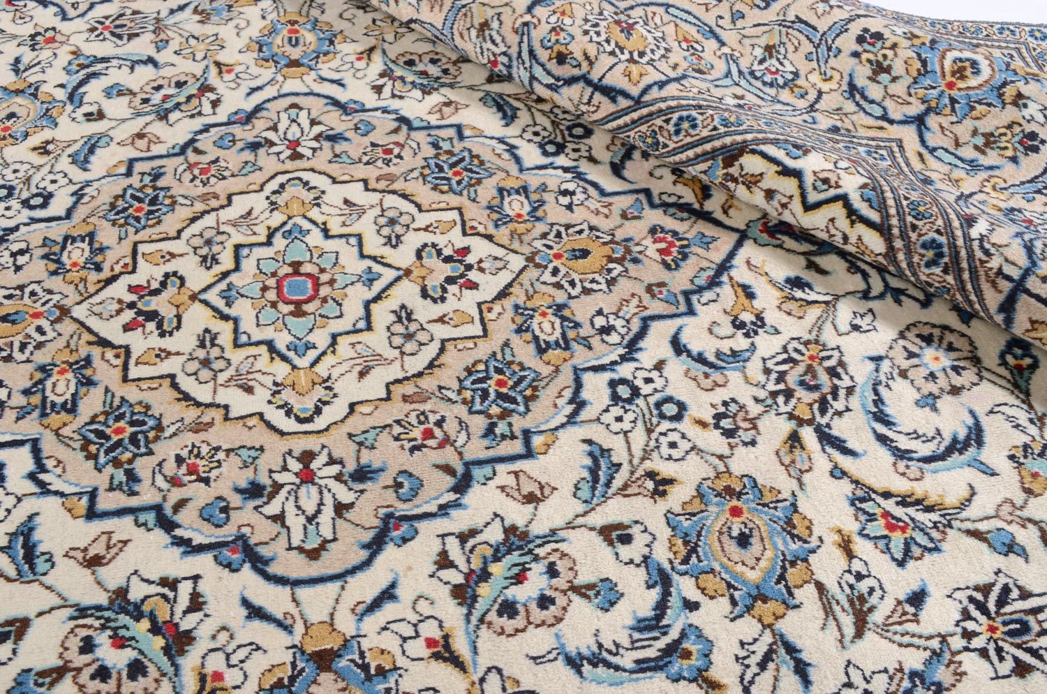 Alfombra persa - Keshan - 300 x 198 cm - beige