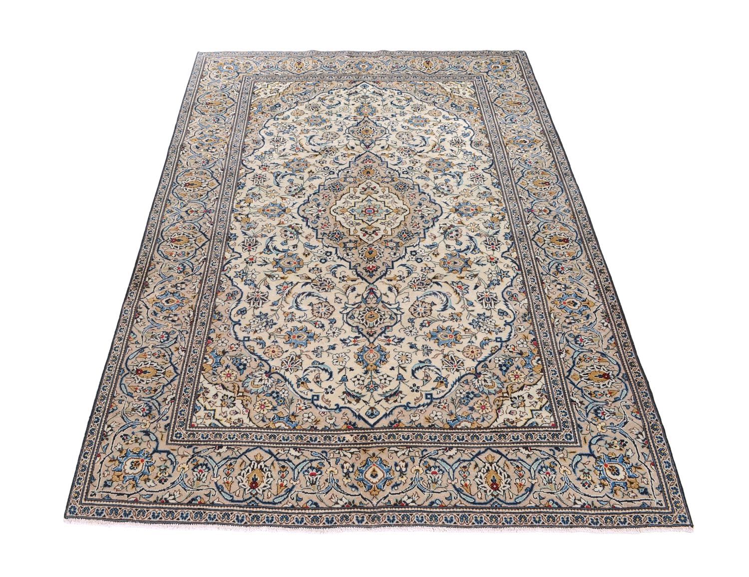 Alfombra persa - Keshan - 300 x 198 cm - beige