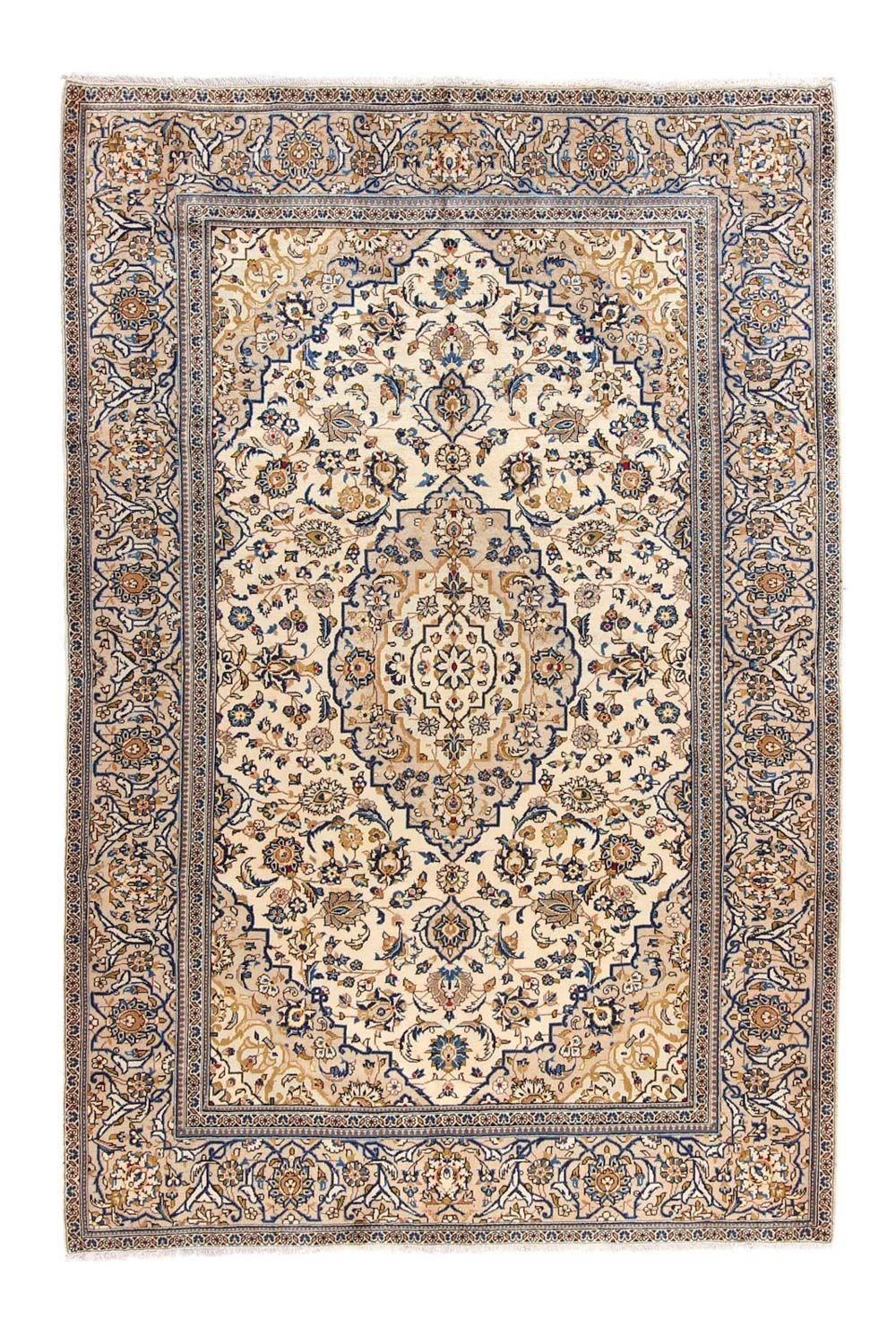 Alfombra persa - Keshan - 305 x 198 cm - beige
