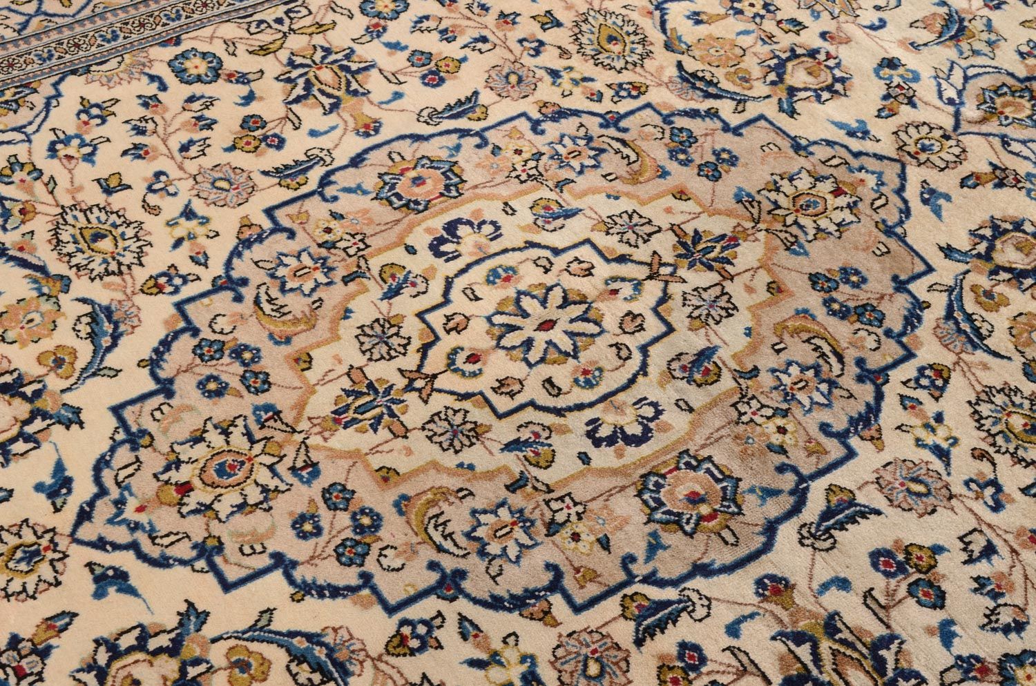 Alfombra persa - Keshan - 305 x 198 cm - beige