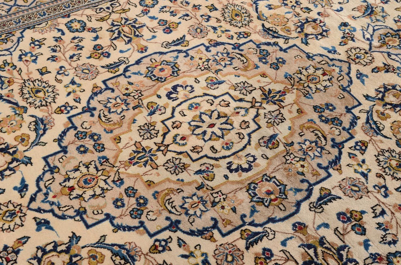 Alfombra persa - Keshan - 305 x 198 cm - beige