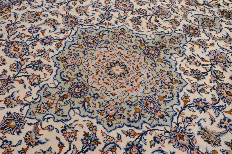 Alfombra persa - Keshan - 398 x 300 cm - beige