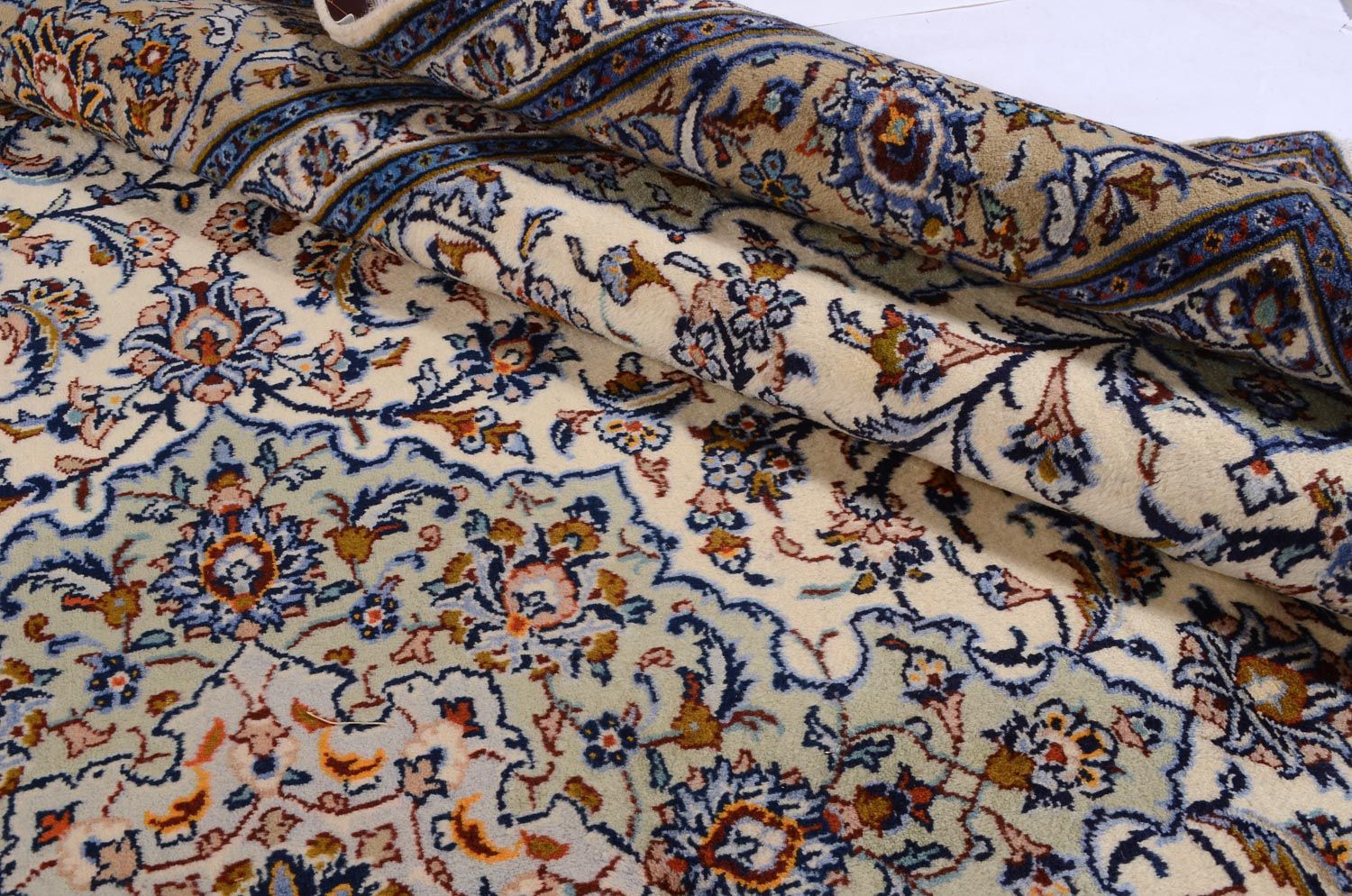 Alfombra persa - Keshan - 398 x 300 cm - beige