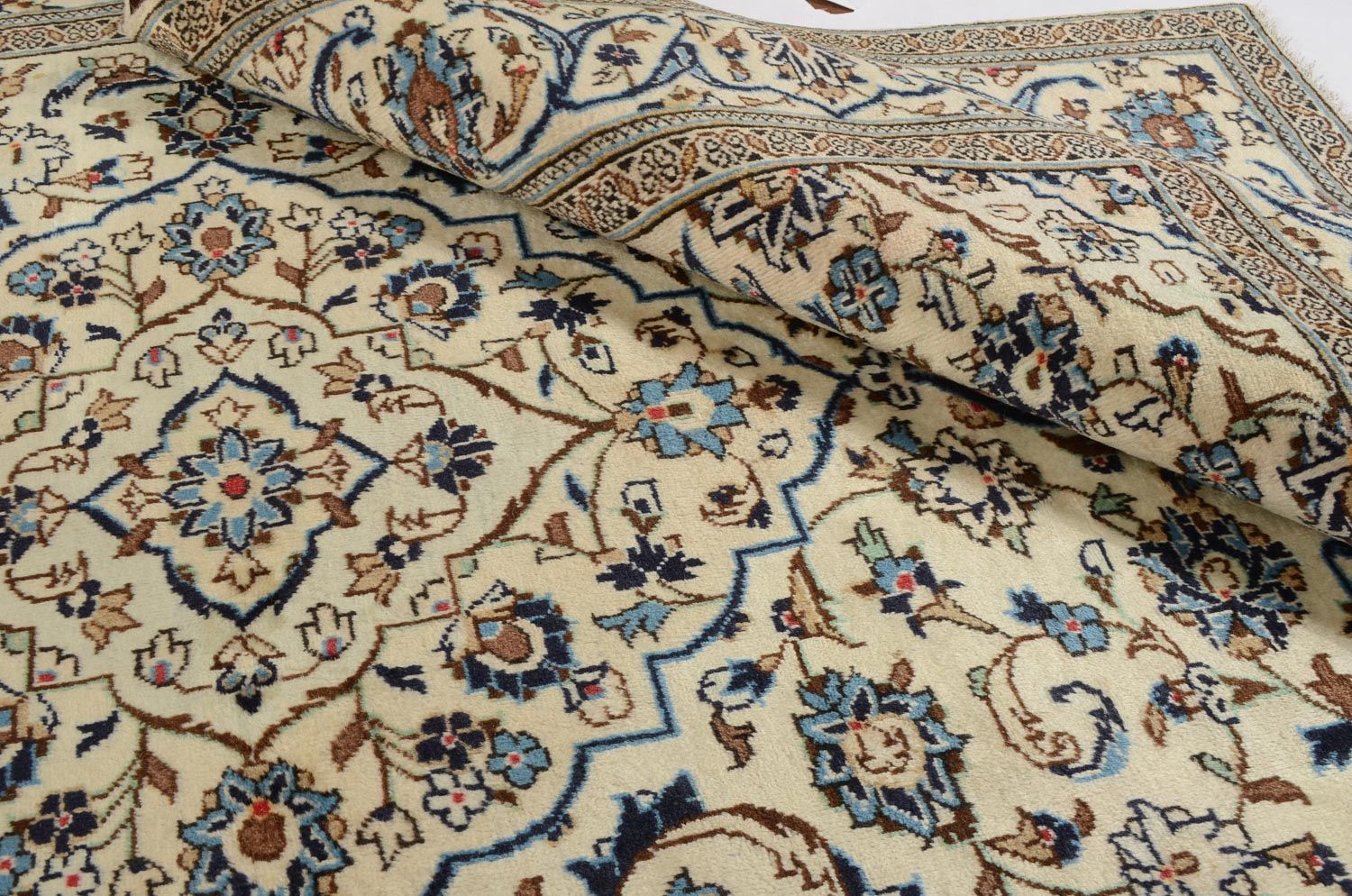 Alfombra persa - Keshan - 302 x 194 cm - beige