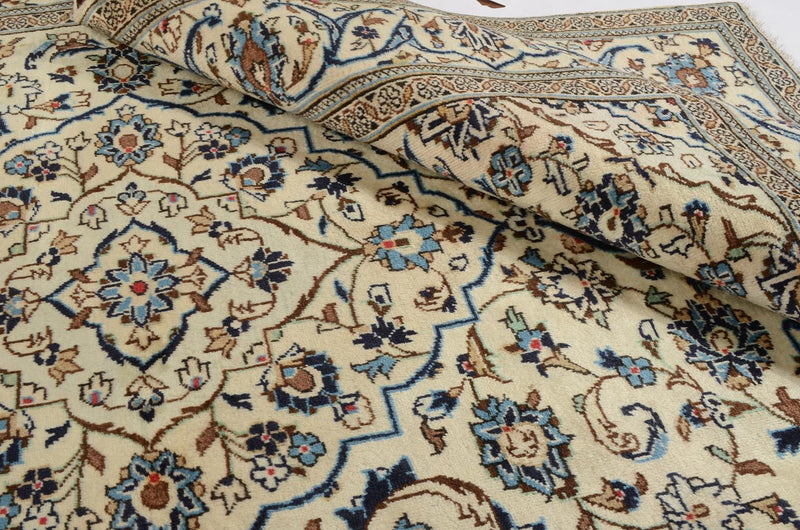 Alfombra persa - Keshan - 302 x 194 cm - beige