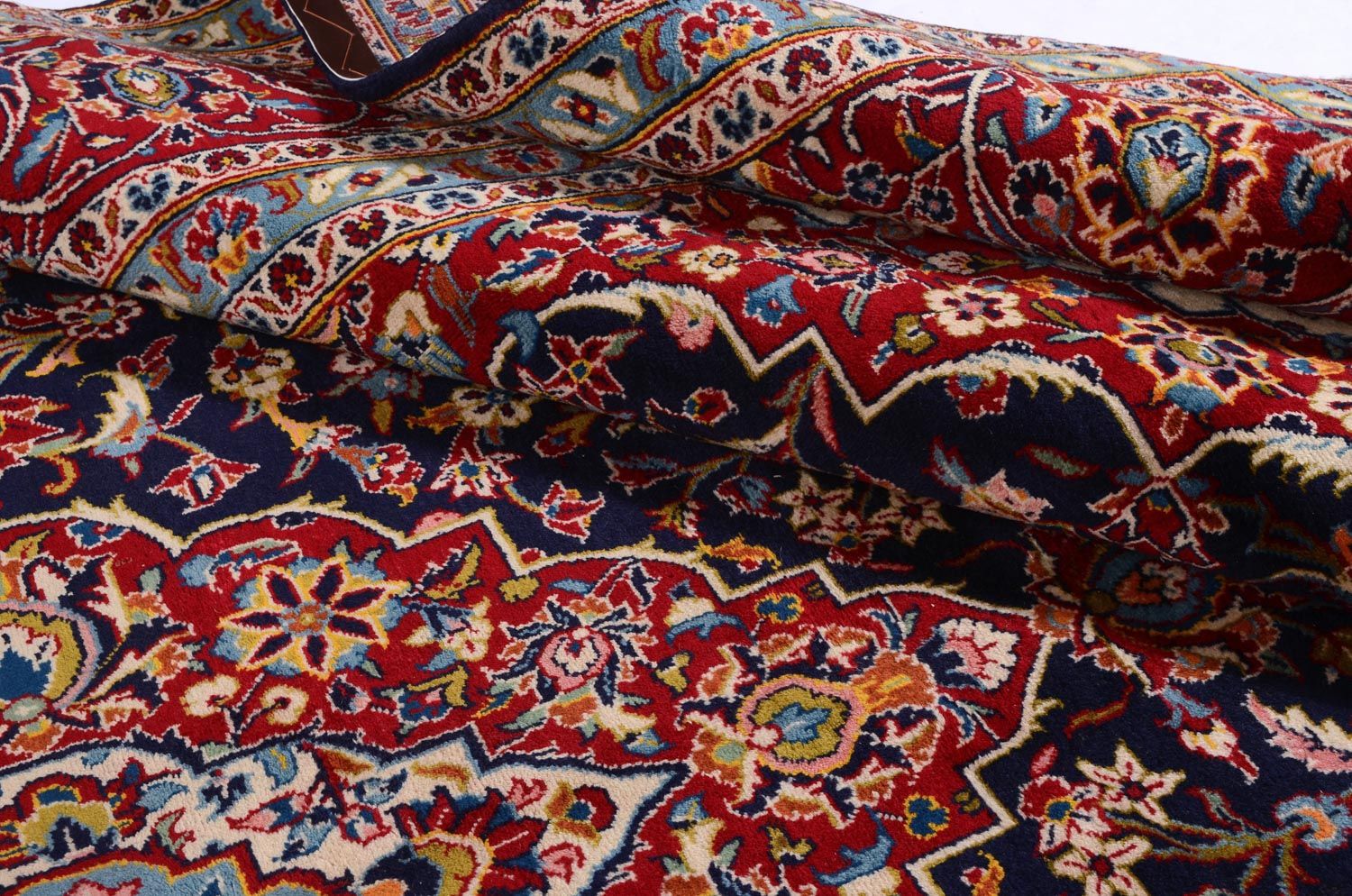 Alfombra persa - Keshan - 368 x 246 cm - azul