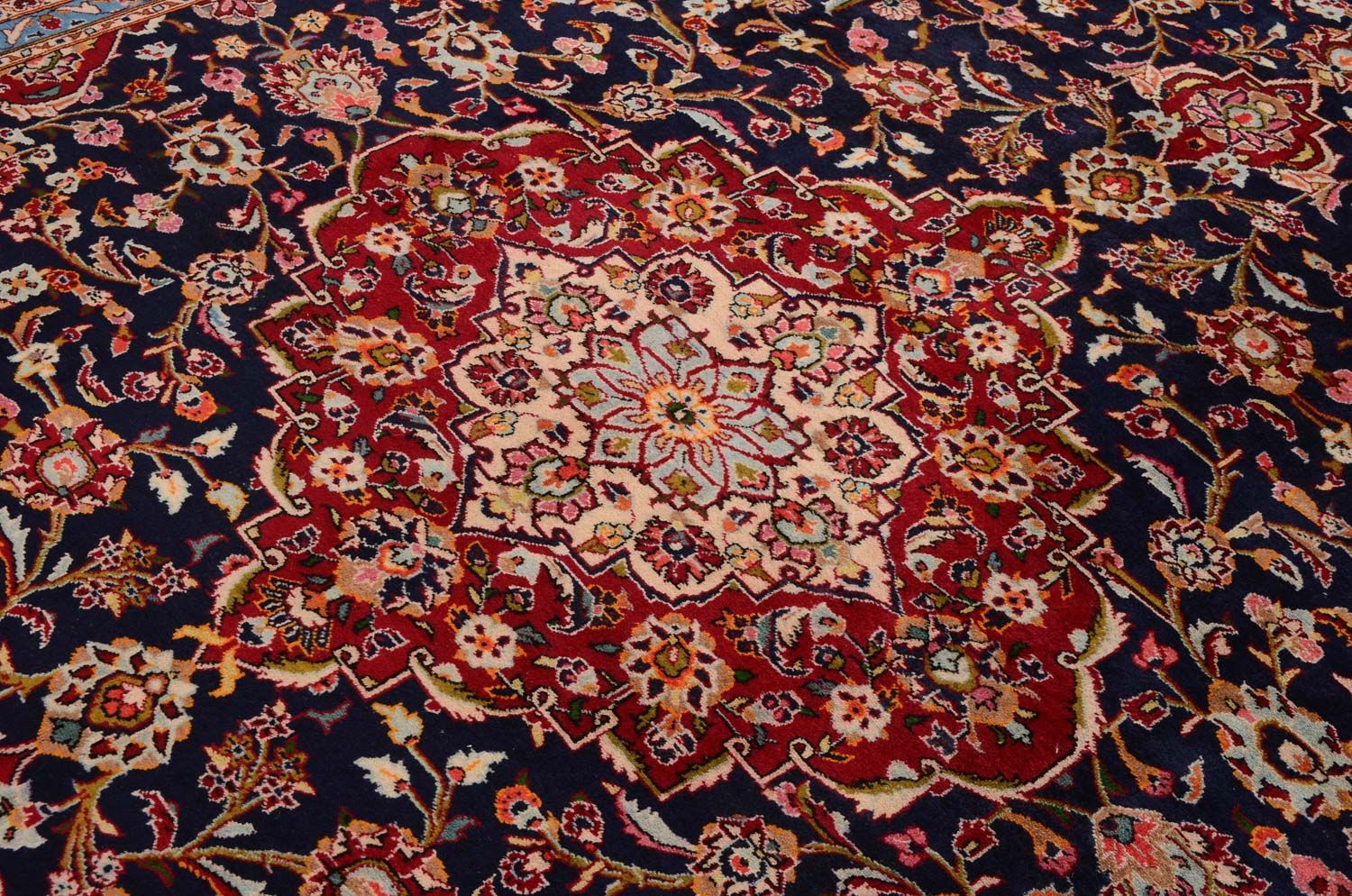 Alfombra persa - Keshan - 403 x 290 cm - azul