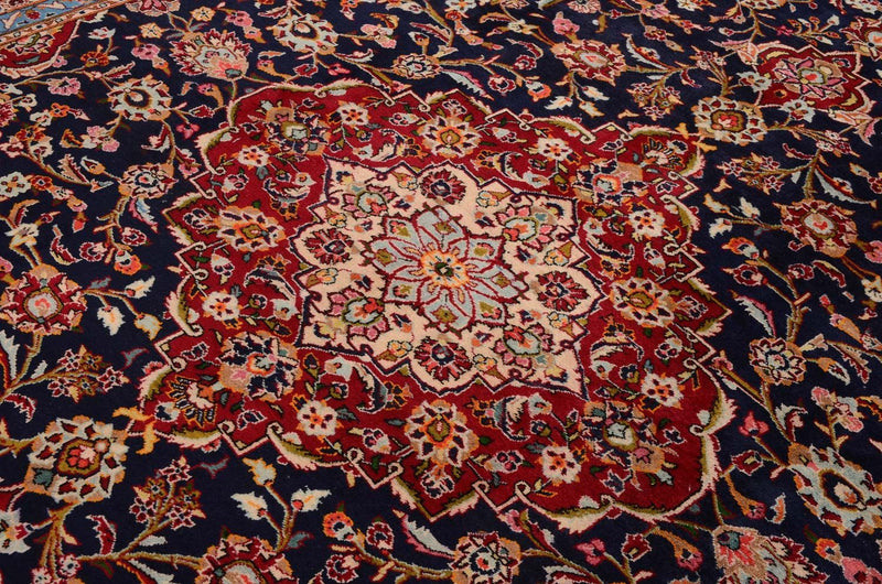 Alfombra persa - Keshan - 403 x 290 cm - azul