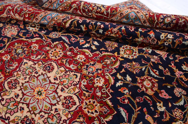Alfombra persa - Keshan - 403 x 290 cm - azul