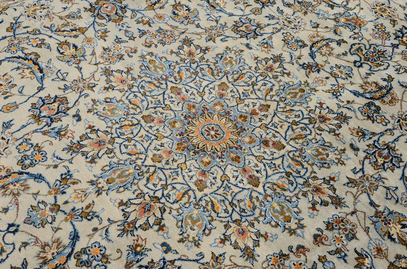 Alfombra persa - Keshan - 363 x 240 cm - verde