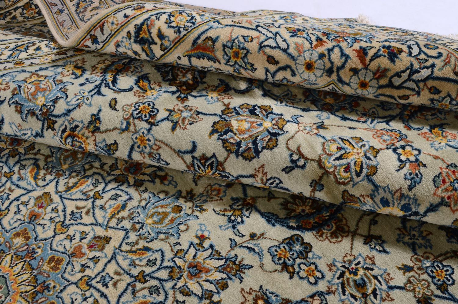 Alfombra persa - Keshan - 363 x 240 cm - verde