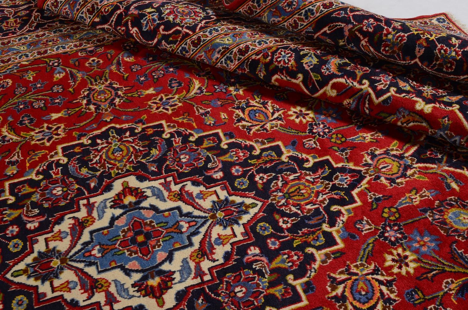 Alfombra persa - Keshan - 360 x 242 cm - rojo