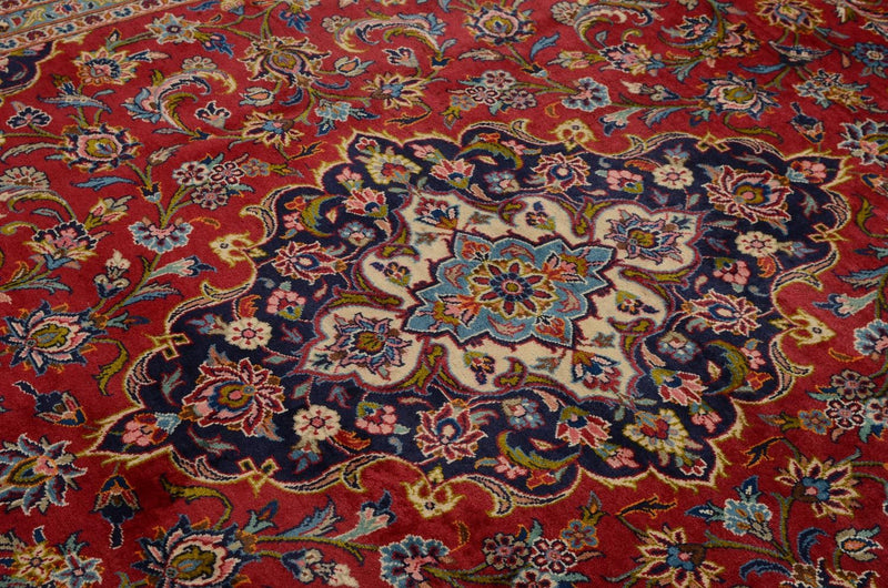 Alfombra persa - Keshan - 353 x 244 cm - rojo