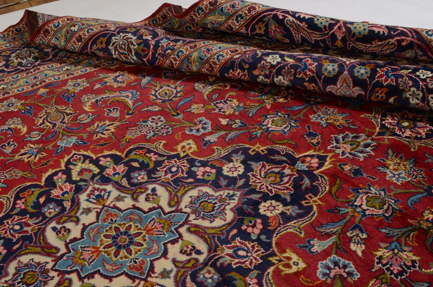 Alfombra persa - Keshan - 353 x 244 cm - rojo