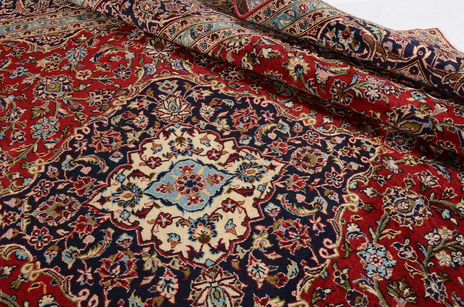 Alfombra persa - Keshan - 357 x 246 cm - rojo