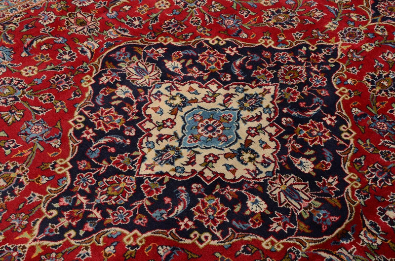 Alfombra persa - Keshan - 345 x 237 cm - rojo