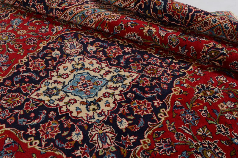 Alfombra persa - Keshan - 345 x 237 cm - rojo