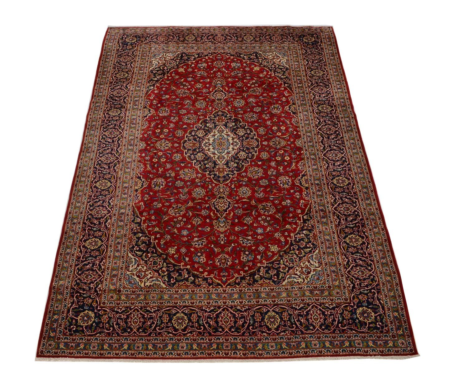 Alfombra persa - Keshan - 359 x 242 cm - rojo