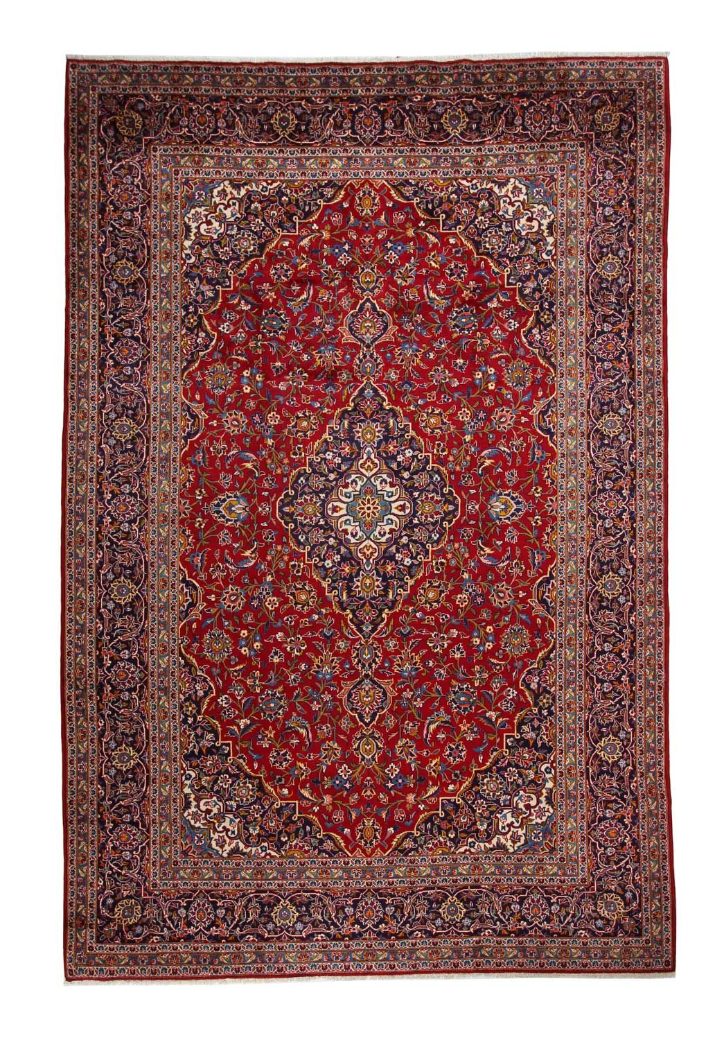 Alfombra persa - Keshan - 378 x 253 cm - rojo