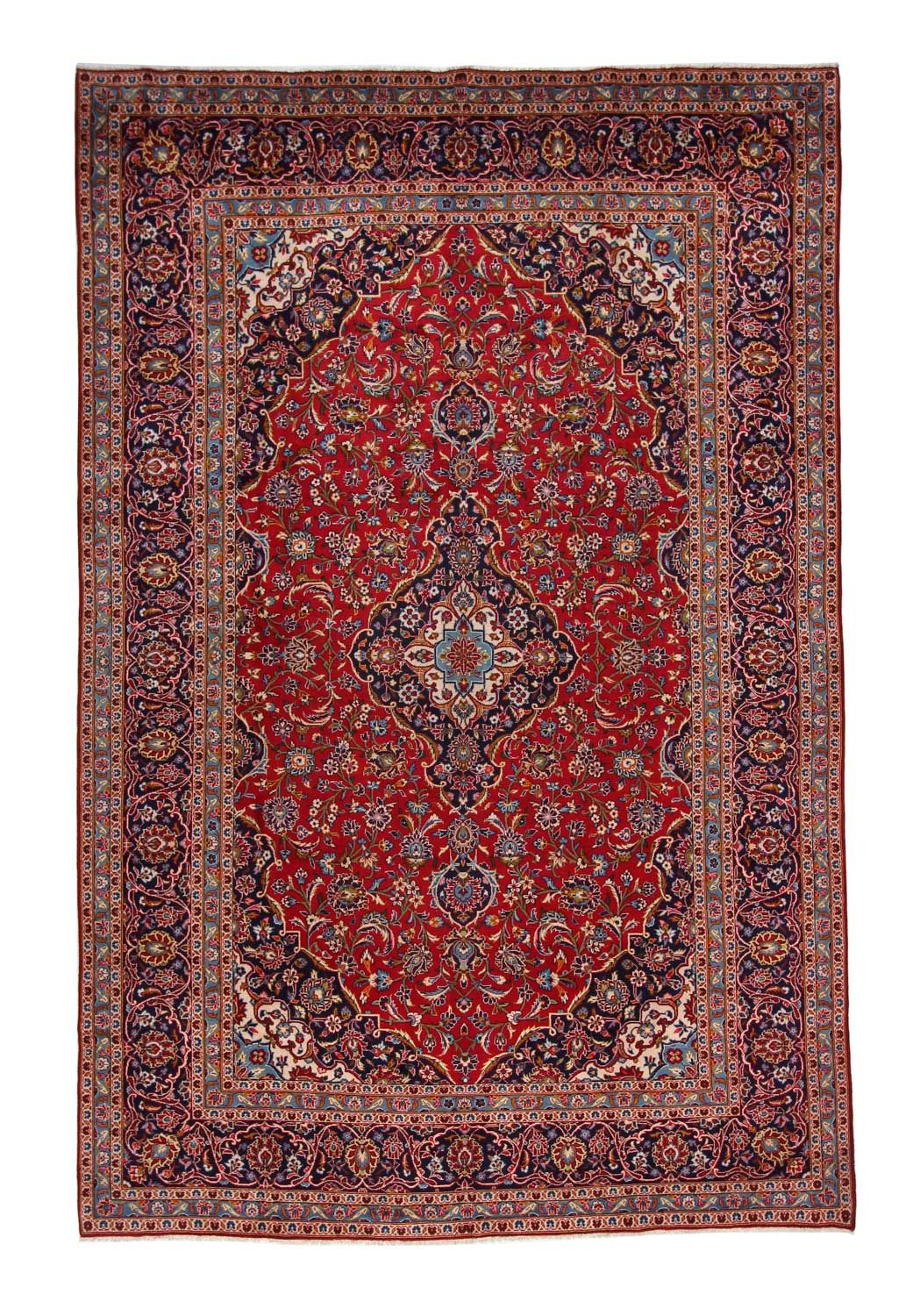 Alfombra persa - Keshan - 380 x 254 cm - rojo