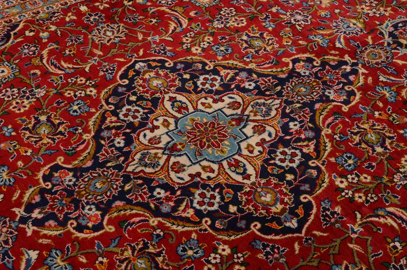 Alfombra persa - Keshan - 380 x 254 cm - rojo