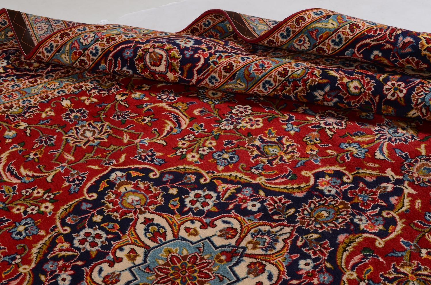 Alfombra persa - Keshan - 380 x 254 cm - rojo