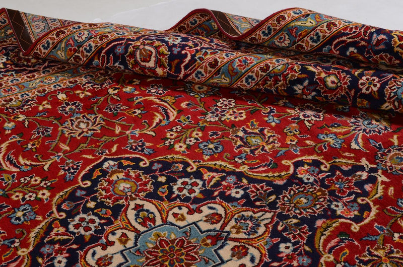 Alfombra persa - Keshan - 380 x 254 cm - rojo
