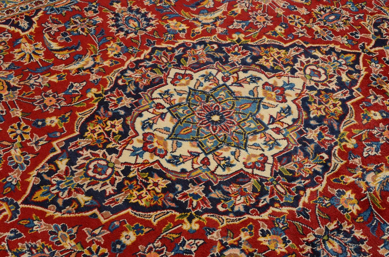 Alfombra persa - Keshan - 350 x 240 cm - rojo