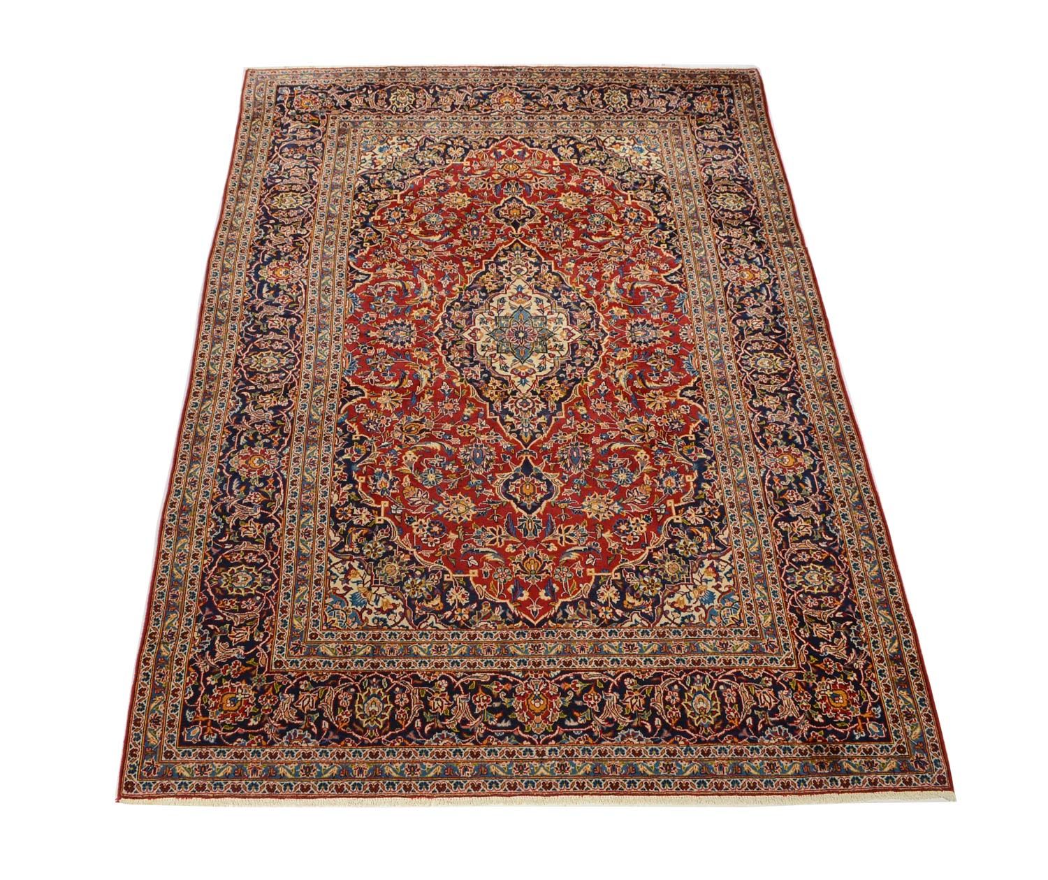 Alfombra persa - Keshan - 350 x 240 cm - rojo