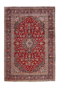 Alfombra persa - Keshan - 349 x 239 cm - rojo
