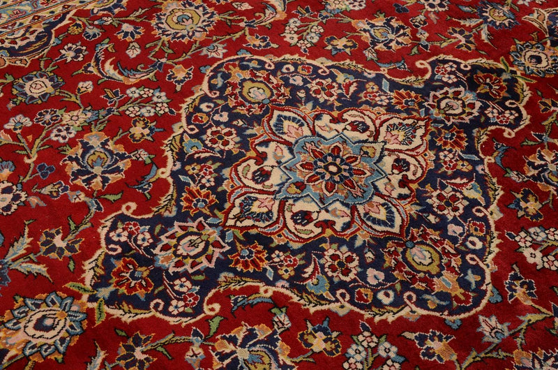 Alfombra persa - Keshan - 349 x 239 cm - rojo