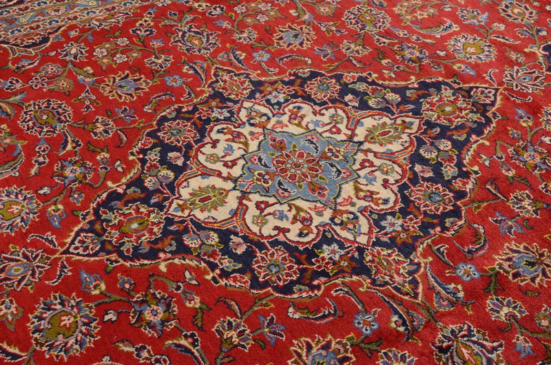 Alfombra persa - Keshan - 349 x 239 cm - rojo