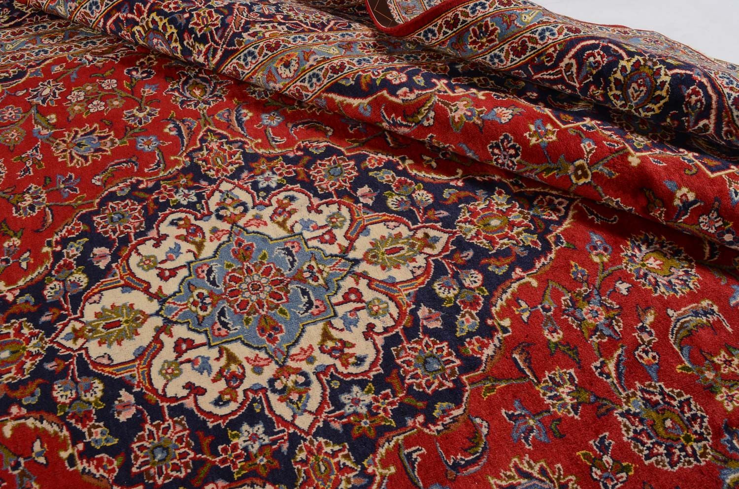 Alfombra persa - Keshan - 349 x 239 cm - rojo