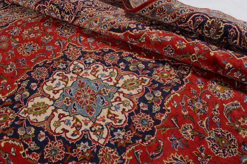 Alfombra persa - Keshan - 349 x 239 cm - rojo