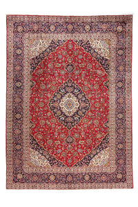 Alfombra persa - Keshan - 345 x 254 cm - rojo
