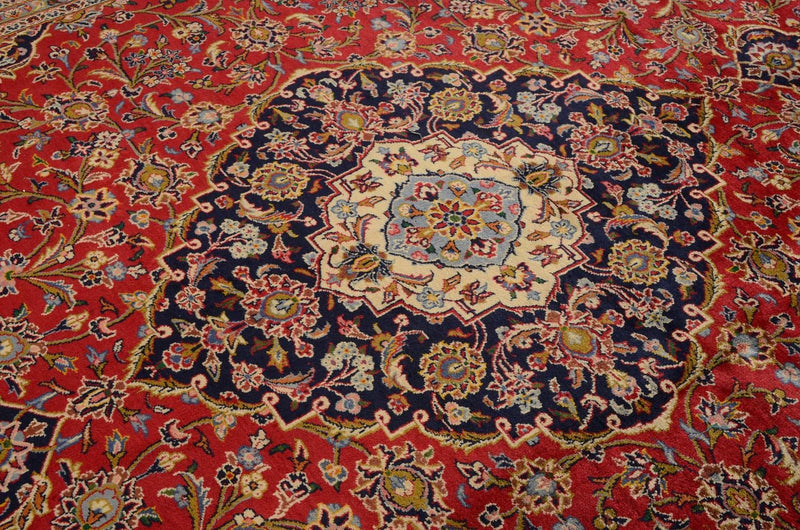 Alfombra persa - Keshan - 345 x 254 cm - rojo