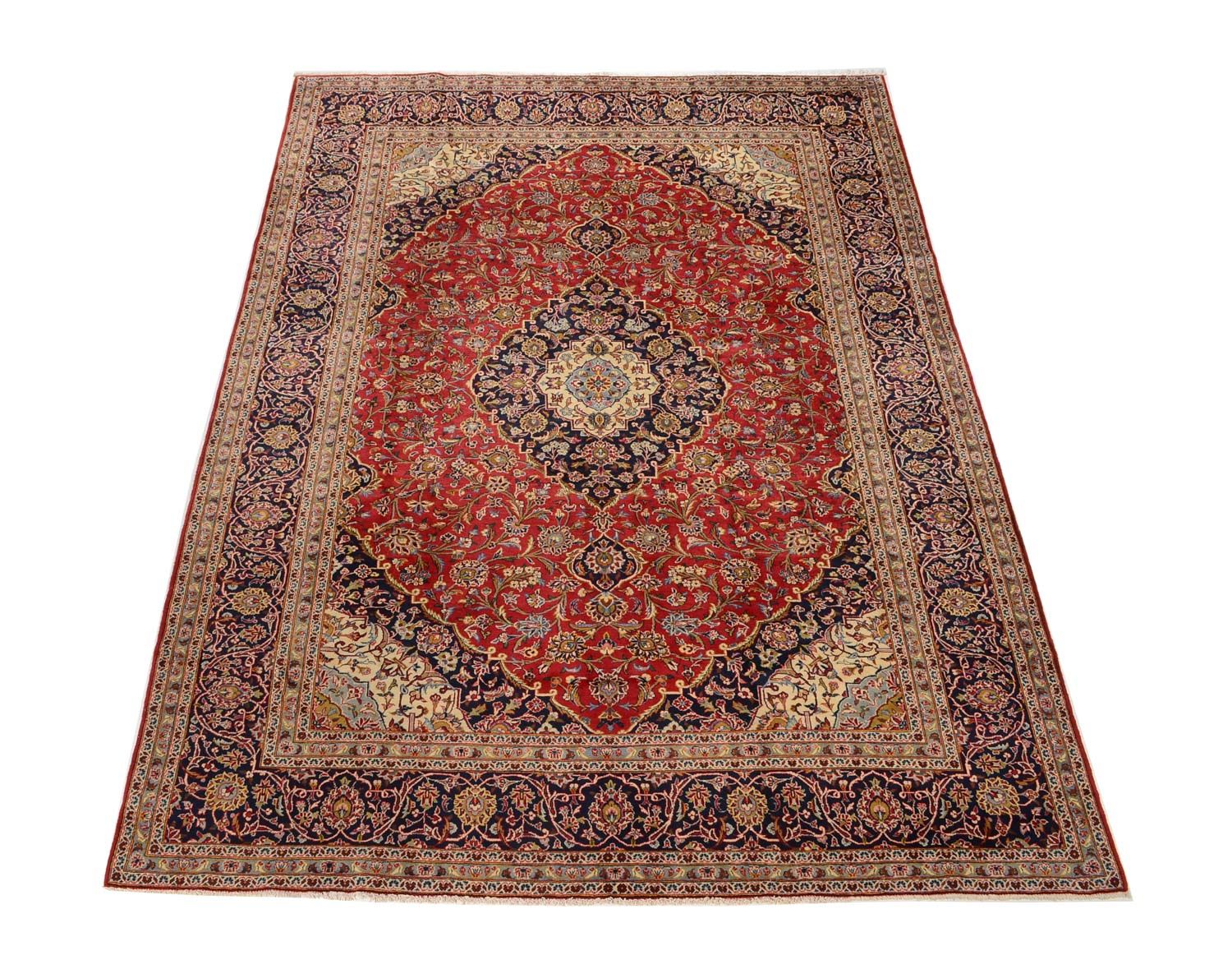 Alfombra persa - Keshan - 345 x 254 cm - rojo