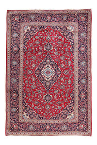Alfombra persa - Keshan - 351 x 239 cm - rojo