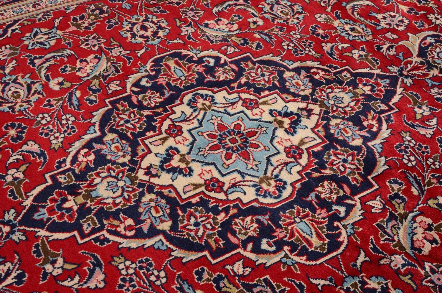 Alfombra persa - Keshan - 351 x 239 cm - rojo