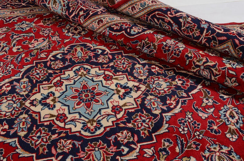 Alfombra persa - Keshan - 351 x 239 cm - rojo