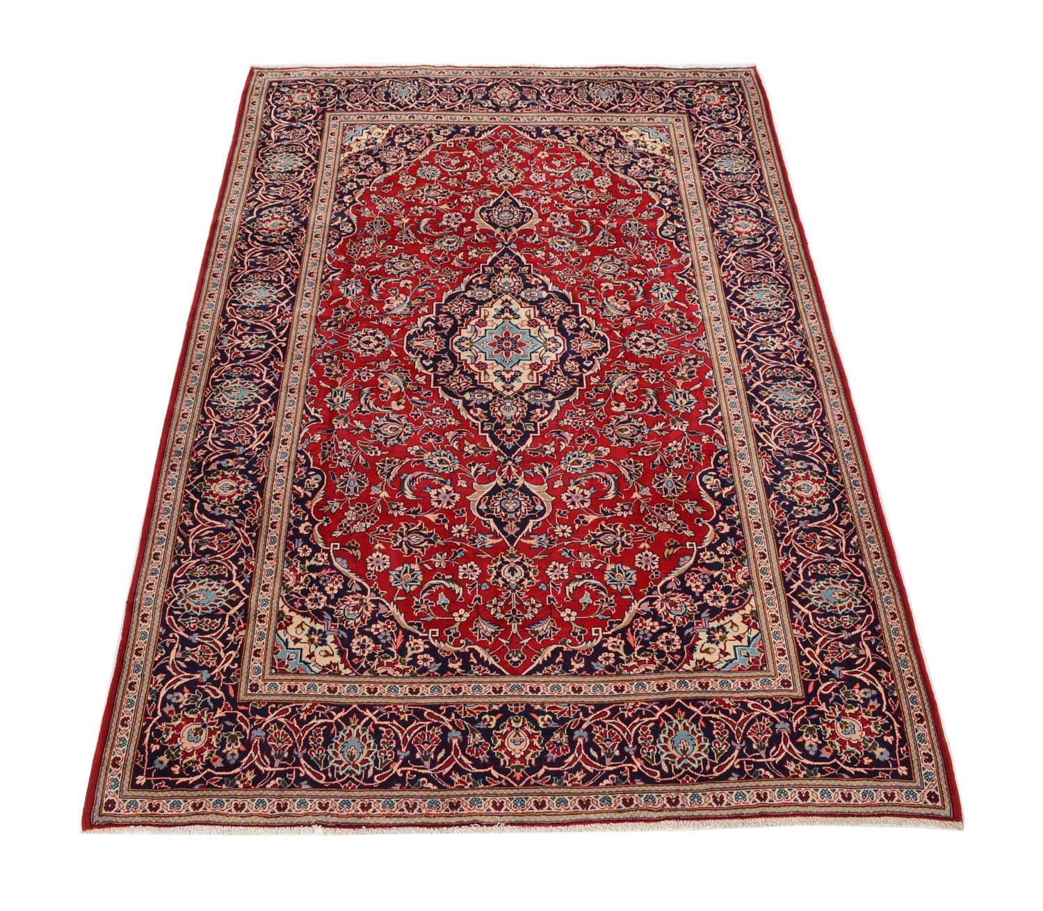 Alfombra persa - Keshan - 351 x 239 cm - rojo