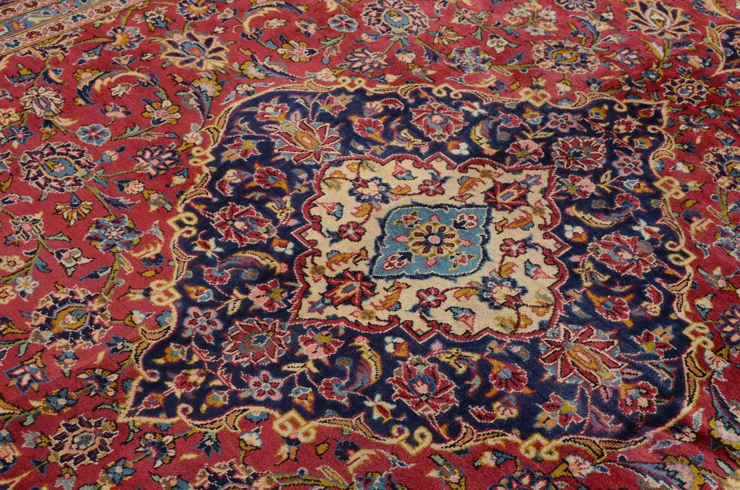 Alfombra persa - Keshan - 344 x 243 cm - rojo