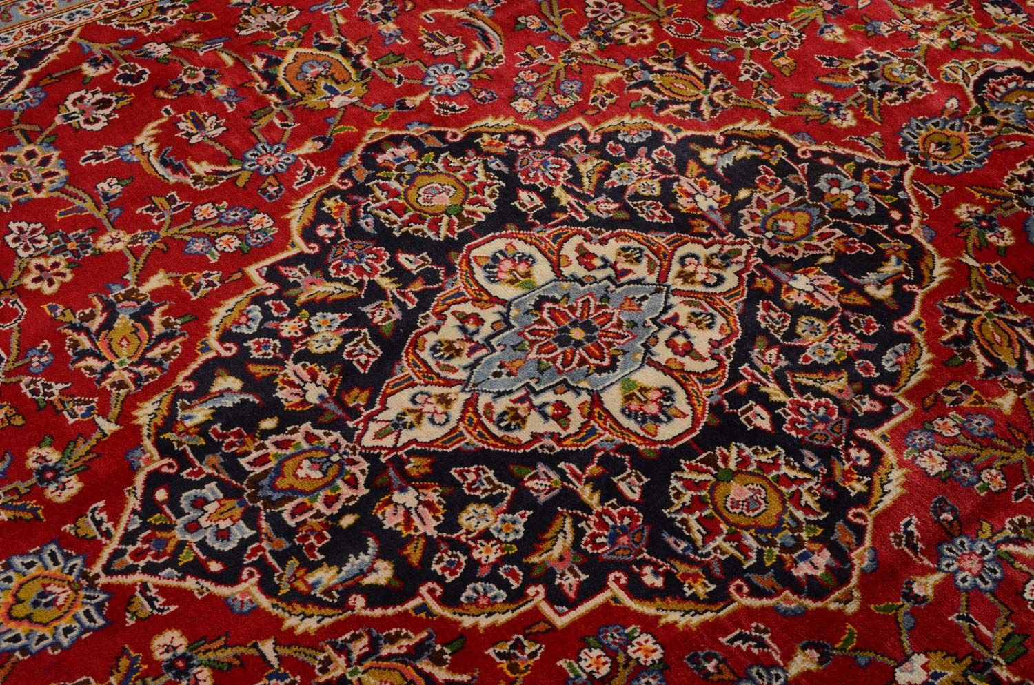 Alfombra persa - Keshan - 342 x 246 cm - rojo