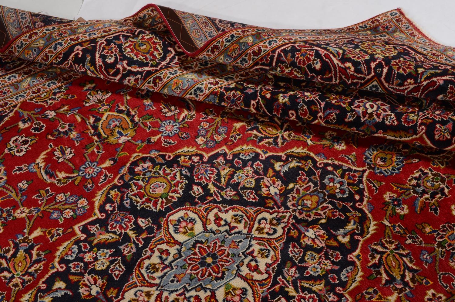 Alfombra persa - Keshan - 342 x 246 cm - rojo