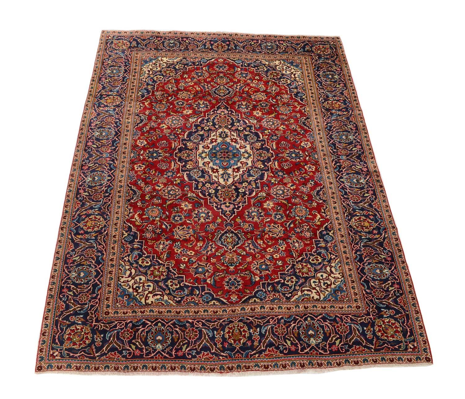 Alfombra persa - Keshan - 328 x 237 cm - rojo