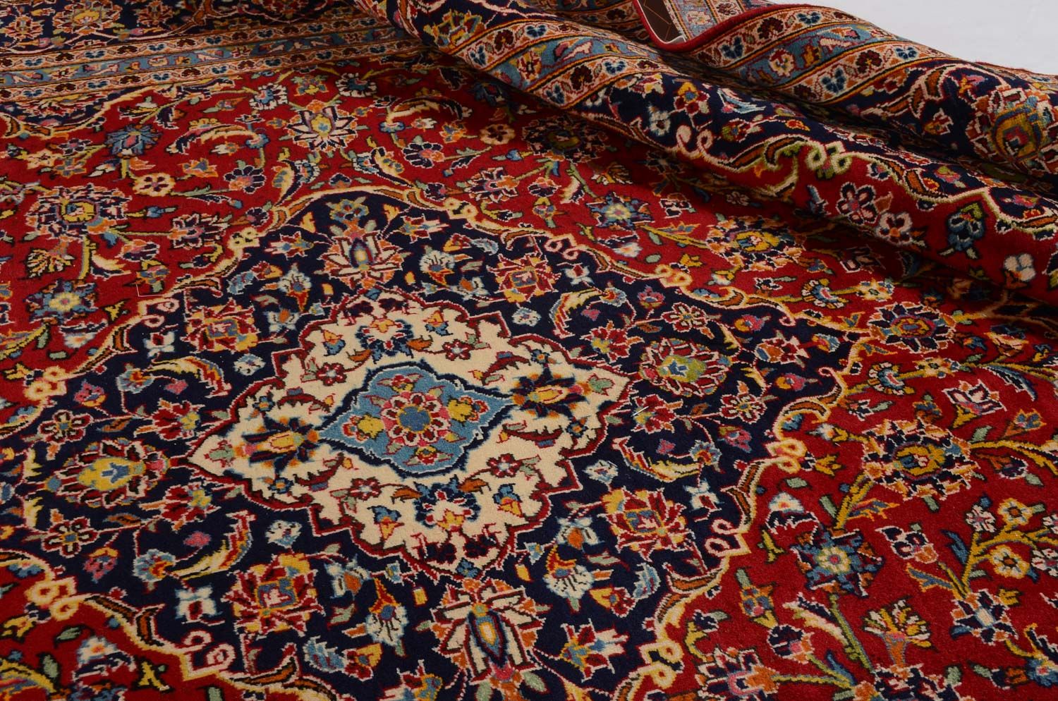 Alfombra persa - Keshan - 358 x 246 cm - rojo