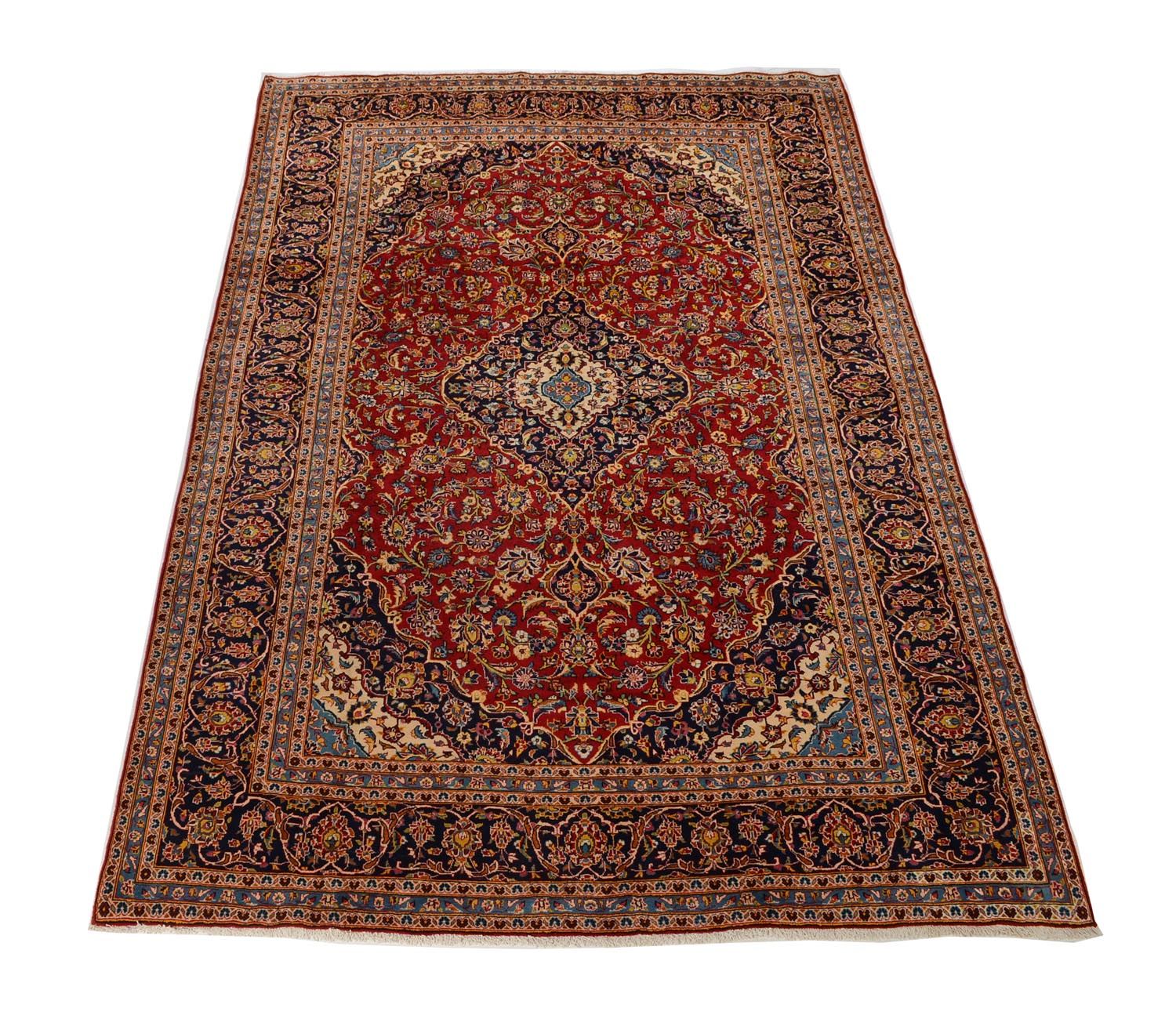Alfombra persa - Keshan - 358 x 246 cm - rojo